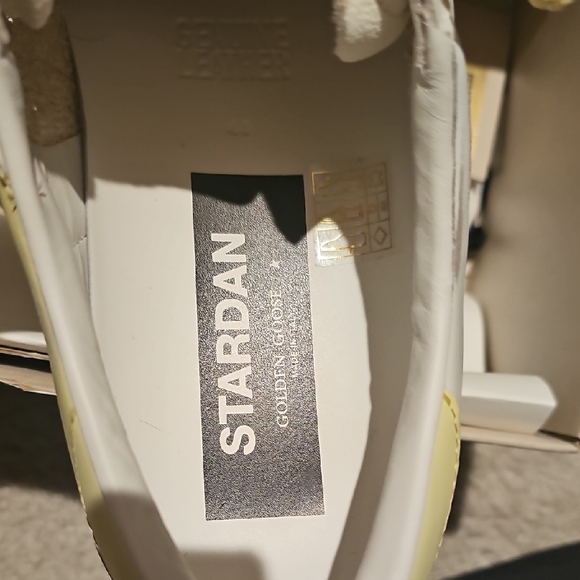 Golden Goose White and Yellow Stardan Sneakers - Picture 6 of 13